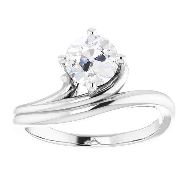 Women Jewelry Sparkling Solitaire Ring Old Cut Diamond