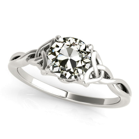  New High Quality  Solitaire Ring Old Miner Cut Diamond 2 Carats