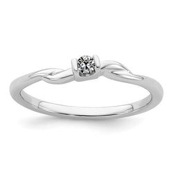 Solitaire Ring Old Mine Cut Diamond Twisted Style Bar Set 0.50 Carats