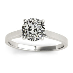 Solitaire Ring Old Miner Diamond Jewelry 4 Prong Set 2 Carats