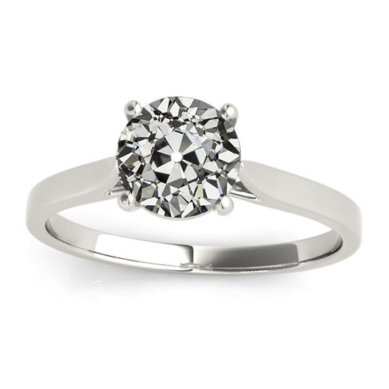 Sparkling Solitaire Ring Old Miner Diamond Jewelry