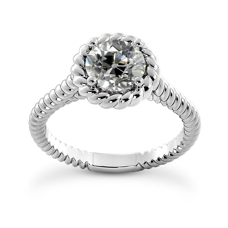 Solitaire Ring Old Miner Diamond Prong Set