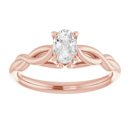 natural oval diamond 2.15ct ring front view