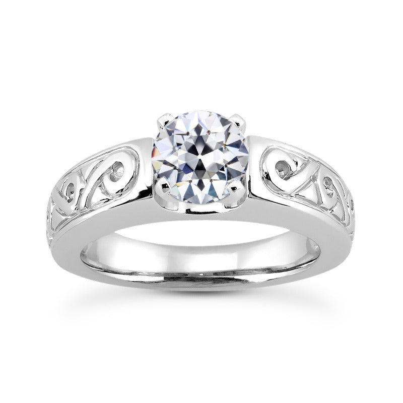 Solitaire Ring Round Old Cut Diamond