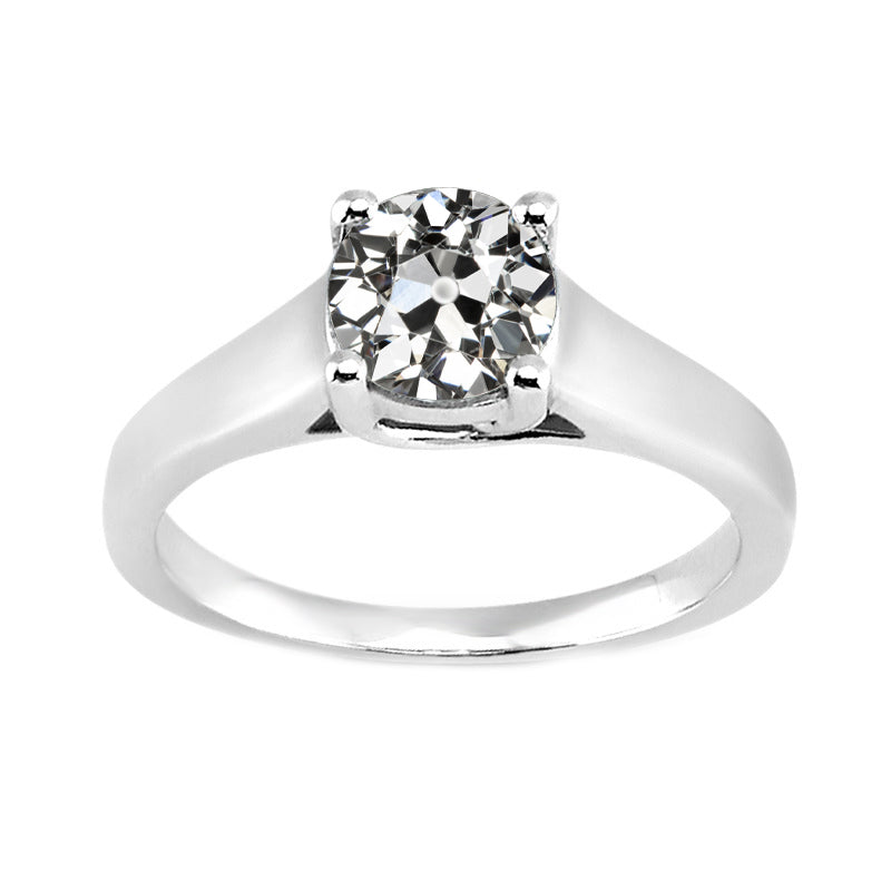 natural round diamond 3ct ring front view