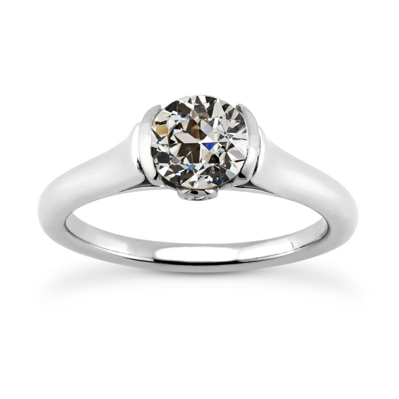 Sparkling  Solitaire Ring Old Miner Diamond Gold Jewelry