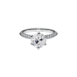 Natural Diamond Ring 3.50ct - White Gold 14K