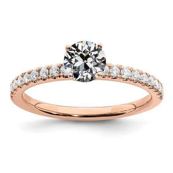natural round diamond 3ct ring front view