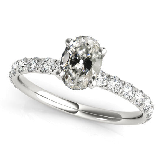 Sparkling Round & Oval Old European Diamond Ring