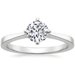 Solitaire Round Cut Diamond Wedding Ring 1 Carat 4 Prongs