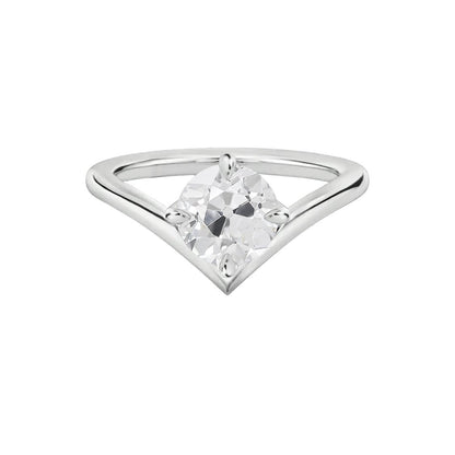  Round Sparkling Unique Solitaire White Gold Diamond Anniversary Ring 