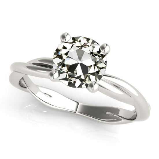 New Style Solitaire Old Miner Cut Diamond Ring 