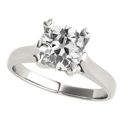 Natural Diamond Ring 3ct - White Gold 14K