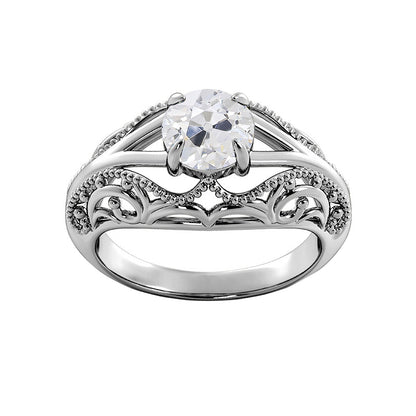 Solitaire Round Old Miner Diamond Ring