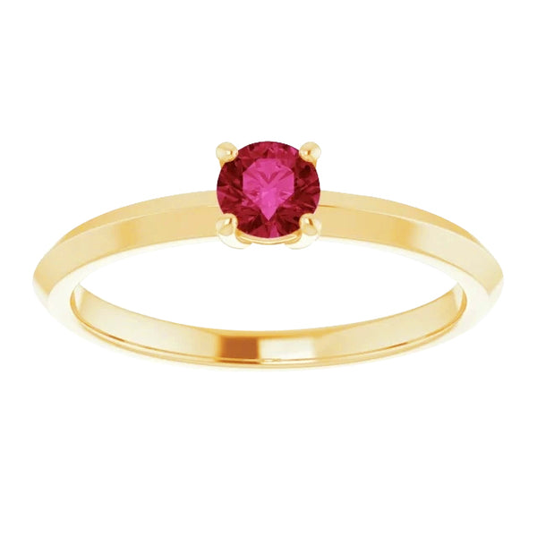 Products Solitaire Ruby Ring 1.25 Carats Yellow Gold 14K Success