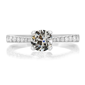 New Design Solitaire Wedding Ring With Accents Old Miner Cut Diamond