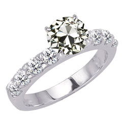 Solitaire With Accent Old Miner Genuine Diamond Anniversary Ring 4.50 Carats