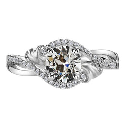 Solitaire With Accent Old Miner Diamond Wedding Ring 3 Carats