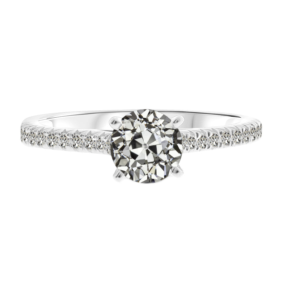natural round diamond 3ct ring front view