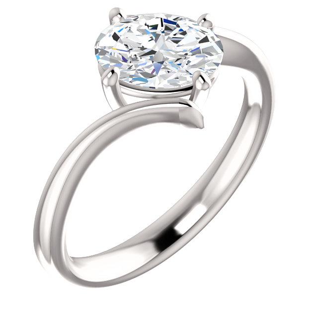   Solitaire Oval Lab Grown Diamond Engagement Ring 1.25 Carats