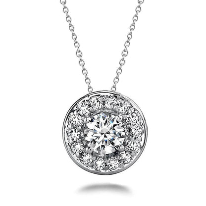 Sparkling 5.50 Carats Round Cut Natural Earth Mined Diamonds Centered Pendant Necklace