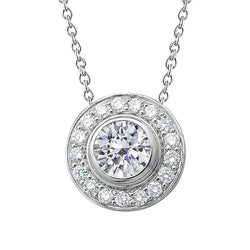 Sparkling Brilliant Cut 2.75 Carat Diamond Necklace Pendant WG 14K