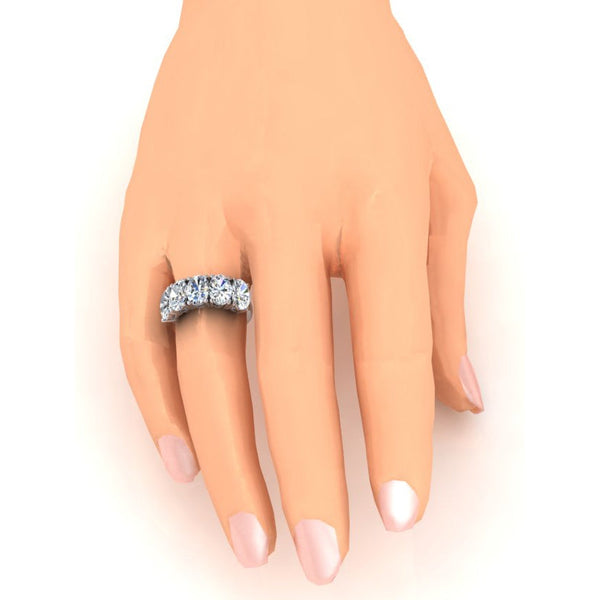    Lady’s Elegant Sparkling Unique Engagement White Gold Anniversary Ring  5 Stone Diamond Anniversary Band Gold Oval Cut Jewelry  Sparkling Diamond 5 Stone Engagement Ring