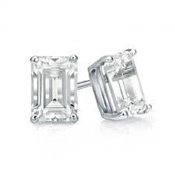 Ladies  Sparkling New Antique Style  Stud Earrings White Gold Diamond 