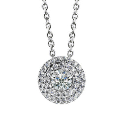 Sparkling Round Brilliant 1.87 Ct Natural Earth Mined Diamonds Pendant Necklace
