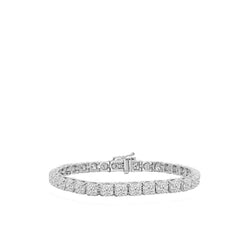 Sparkling Brilliant Cut 9.60 Carats Natural Earth Mined Diamonds Bracelet White Gold
