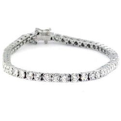 Sparkling Brilliant Cut Lab Grown Diamonds Tennis Bracelet WG 7.05 Carats