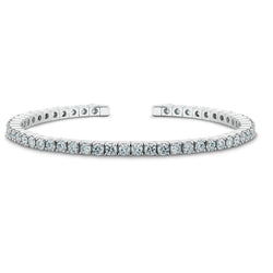 Sparkling Round Cut 5.40 Carats Lab Grown Diamonds Tennis Bracelet Wg