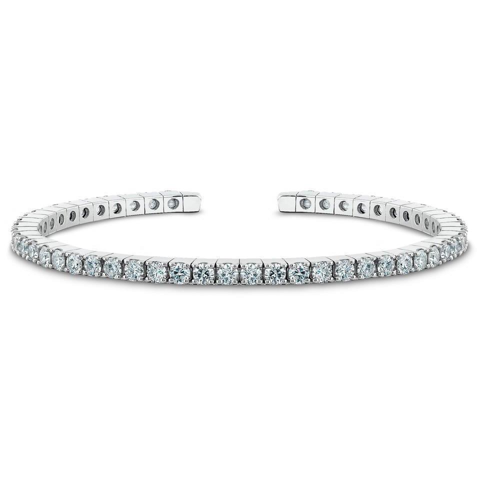 Sparkling Round Cut 5.40 Carats Lab Grown Diamonds Tennis Bracelet Wg