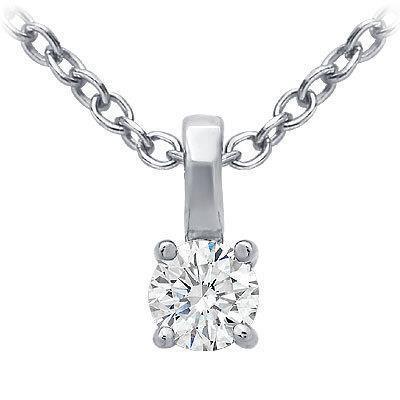 Sparkling Round GIA Certified Lab Grown Diamond Necklace Pendant 1 Carat White Gold 14K