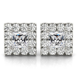 Square Cut Mined Natural Real Diamond ( Not Lab Grown ) Earrings 9.50 Ct Old Cut Stud Jewelry