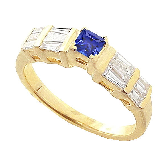 Sri Lanka Blue Sapphire  Best quality  Ring Yellow Gold