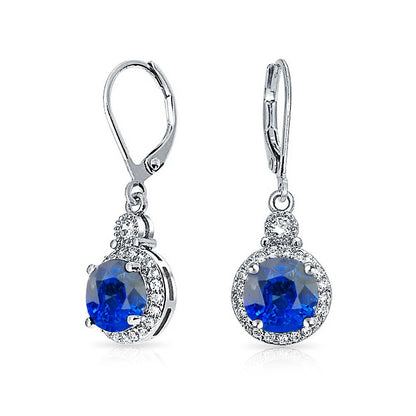 New Best Stylish Sri Lanka Sapphire And Diamond Dangle Earring