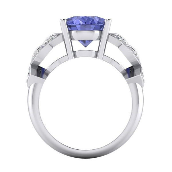 Products Women's Diamond Ring White Gold Oval Tanzanite Gemstone 