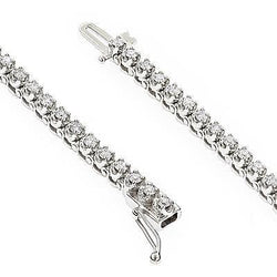 Tennis Bracelet White Gold Round Lab Grown Diamonds White Gold 6 Ct