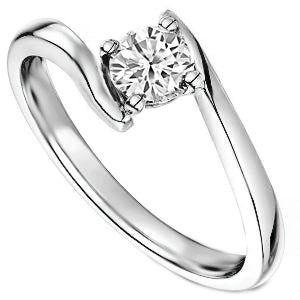 Tension Like 1.90 Carats Round Diamond Solitaire Ring White Gold 14K