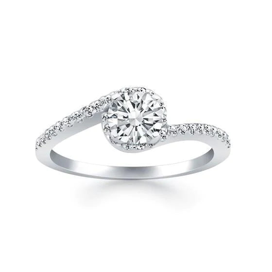 Tension Like Diamond Anniversary Ring 2.75 Carats White Gold 14K