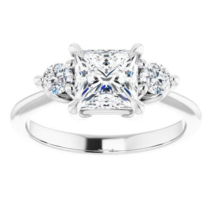 natural round diamond 2.25ct ring front view