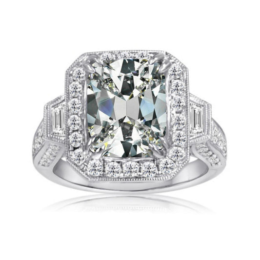 natural round diamond 8ct ring front view