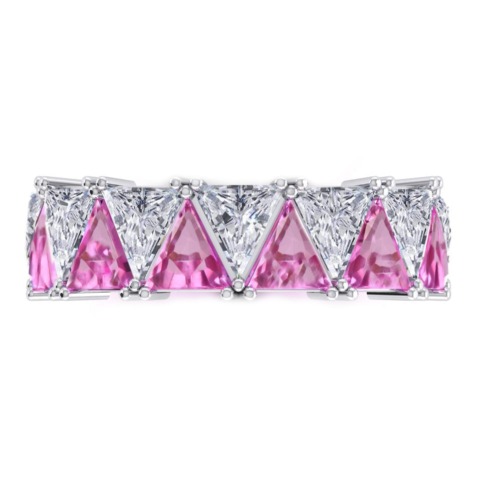 Pink Sapphire Eternity Band