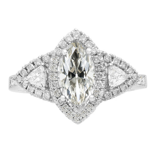 natural round diamond 9.50ct ring front view