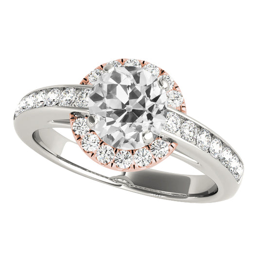 natural round diamond 4.50ct ring front view