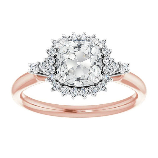 natural round diamond 7.50ct ring front view