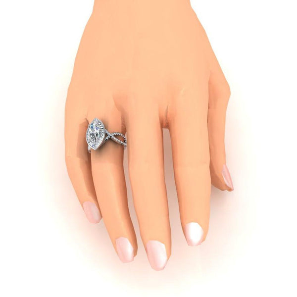 Engagement Ring 14K White Gold