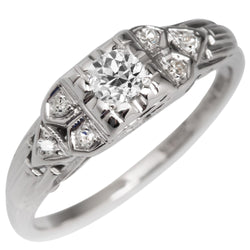 Vintage Style Cushion Old Mine Cut Real Natural Earth Mined Diamond Wedding Ring 3 Carats