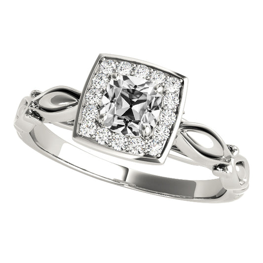 natural round diamond 4ct ring front view
